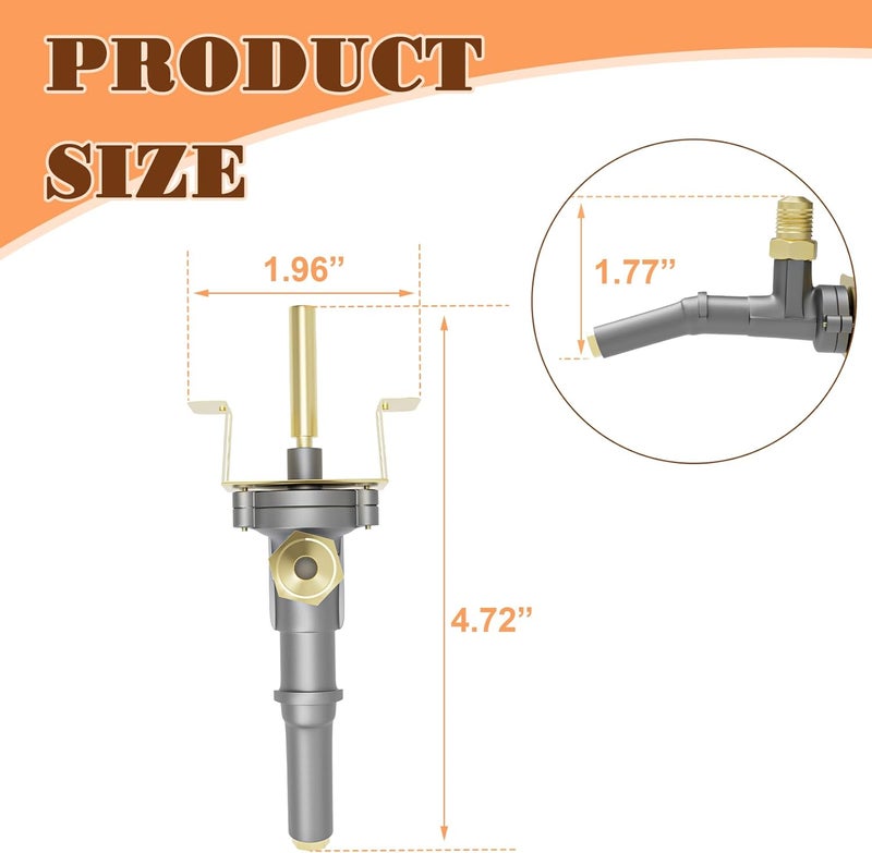 MOASKER Grill Burner Control Valve Replacement Parts for Masterbuilt Grill & Smoker 20051413 20050311 20050106 20050412 20051413 20050611 20051311, Grill Part Replace for Masterbuilt Gas Valve 990060291 - Image 2